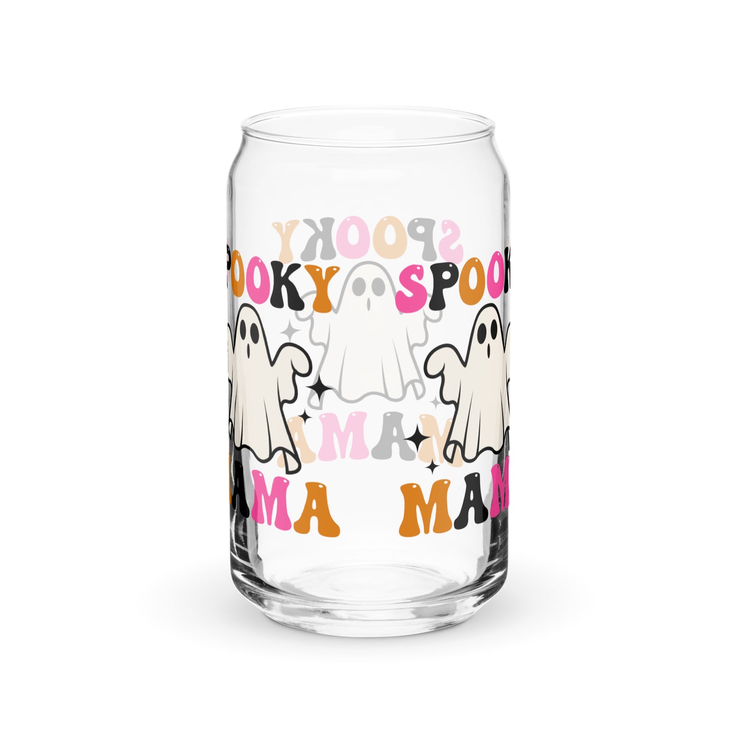 Cute Spooky Mama Can-shaped glass