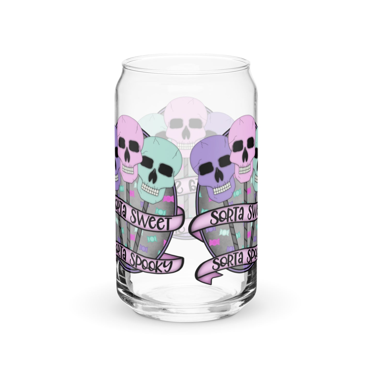 Sorta Sweet Sorta Spooky Can-shaped glass