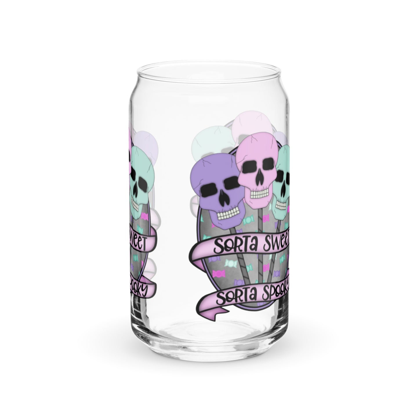 Sorta Sweet Sorta Spooky Can-shaped glass