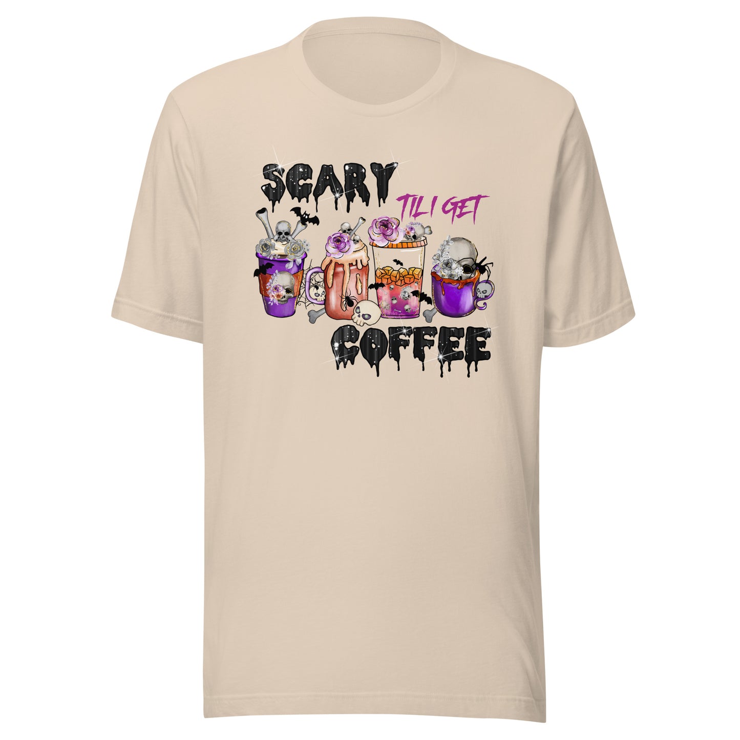 Scary Till I Get Coffee Unisex t-shirt